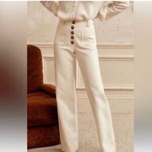 House of Harlow 1960 Corduroy Wide Leg Pants Soft Womens 10 Button Fly High Rise